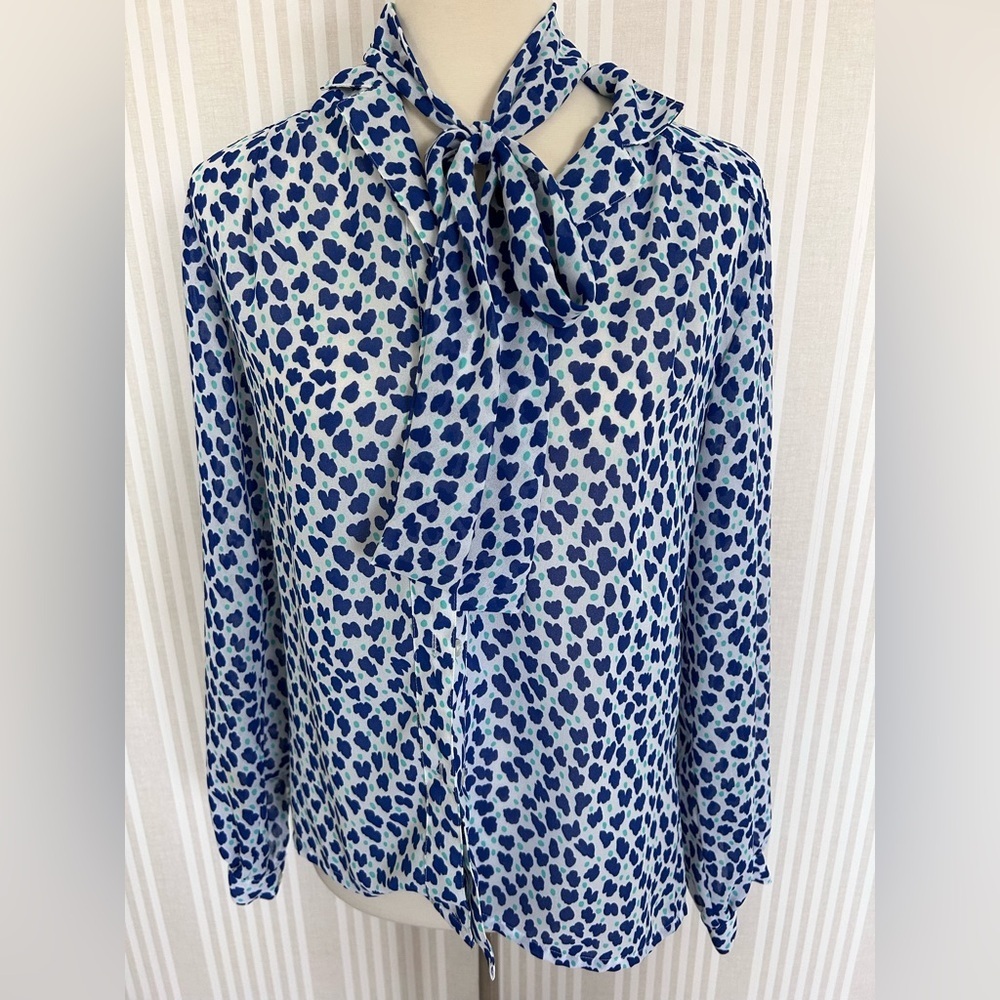 Vintage Givenchy Sport 3 Piece Skirt Set Blue Floral Print  Women’s Size 8 - Picture 7 of 11